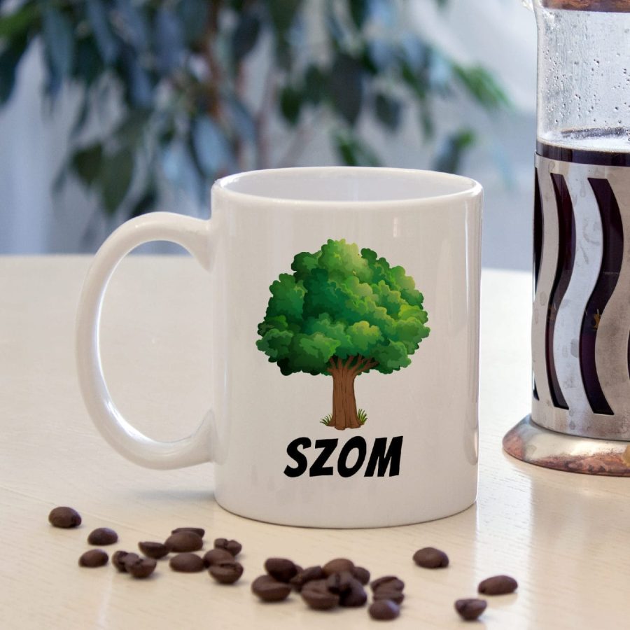 Zöld lombos f@szom bögre