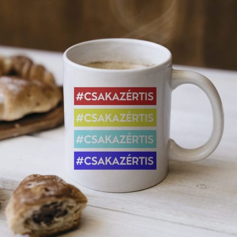 Színes csakazértis bögre