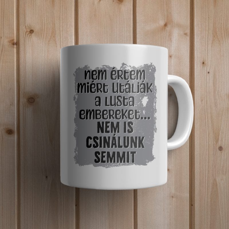 Nem értem miért utálják a lusta embereket bögre