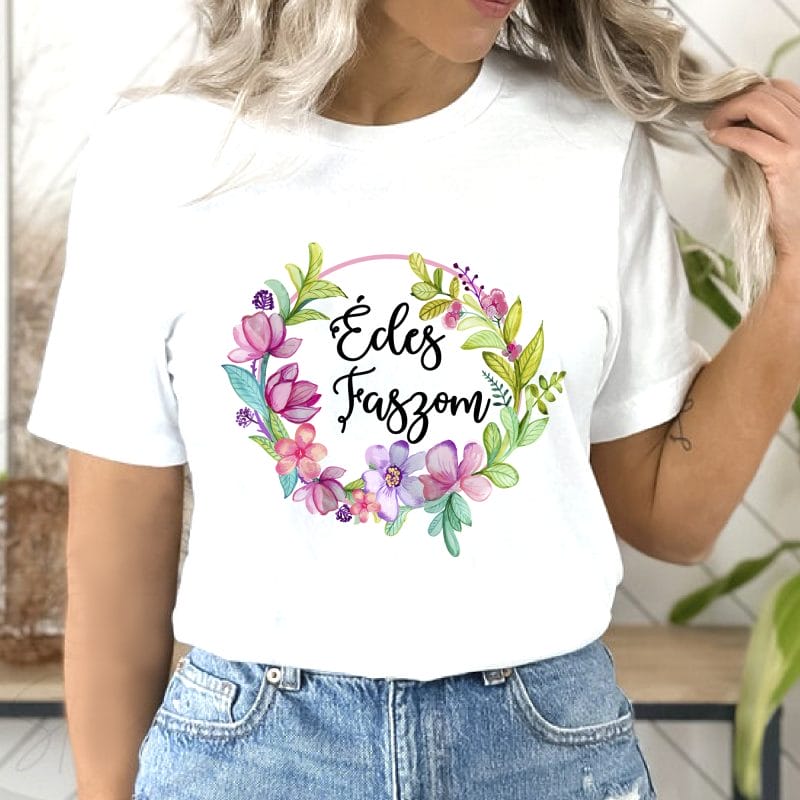 Édes faszom virágos póló