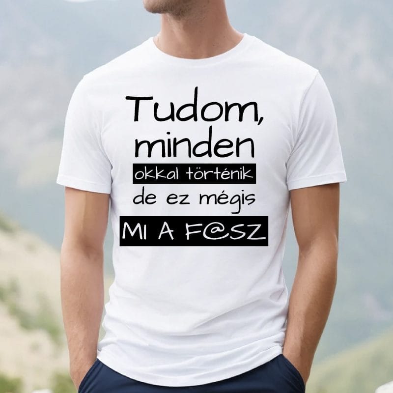 Tudom, minden okkal történik póló