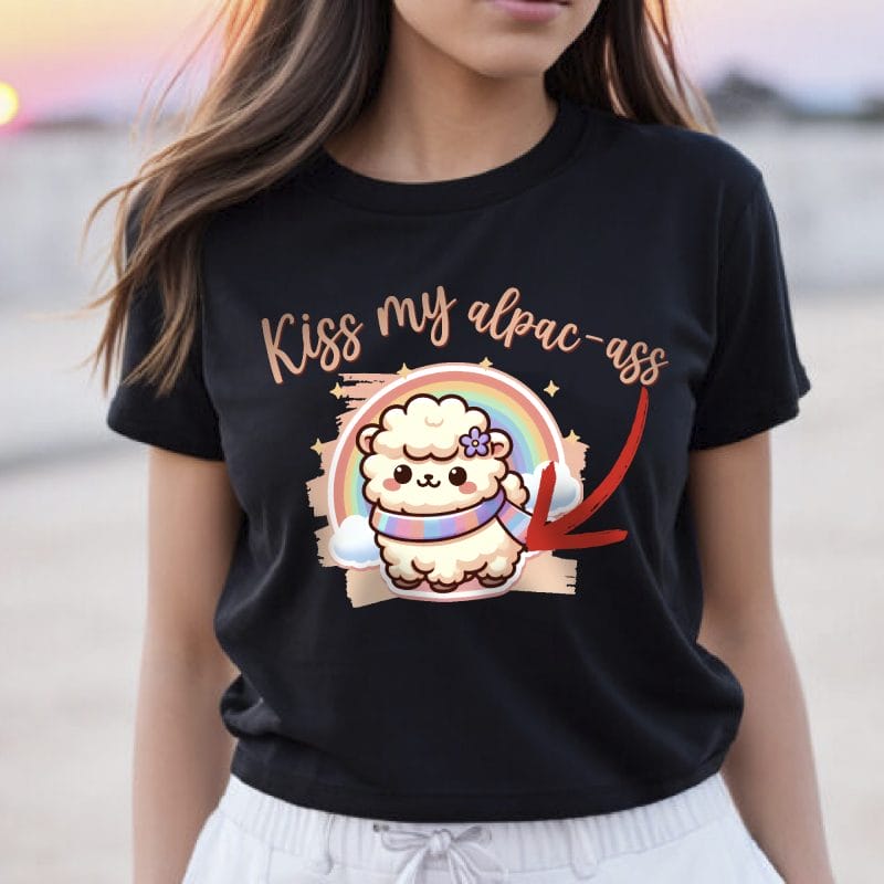 Kiss my alpac-ass póló