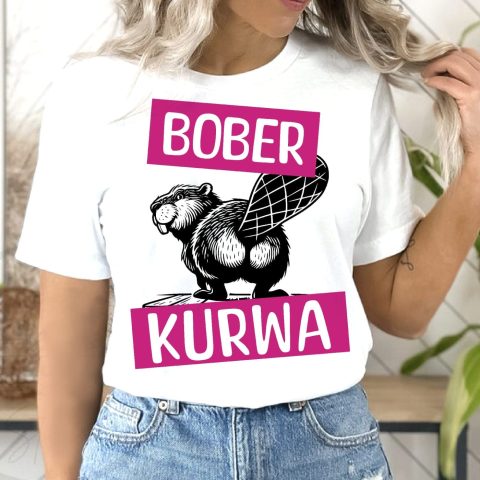 Bober Kurwa, popsi mutogató hóddal póló