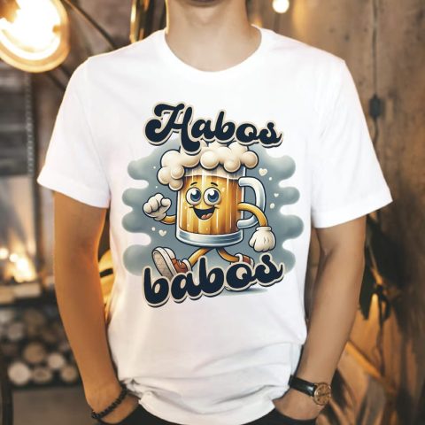 Habos babos sétáló söröskorsó póló