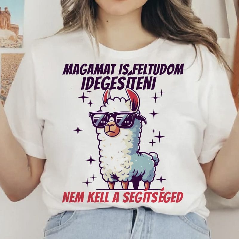 Magamat is feltudom idegesíteni lámás póló