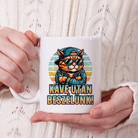 Kávé után beszélünk cicás bögre