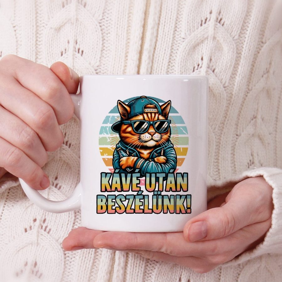 Kávé után beszélünk cicás bögre