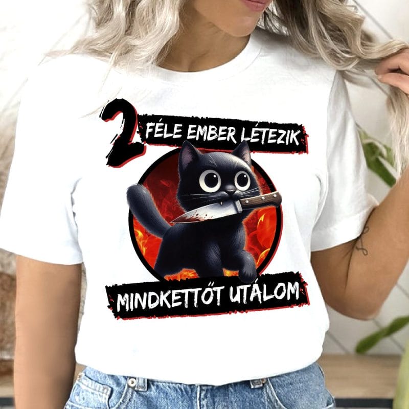 2 féle ember létezik cicás póló