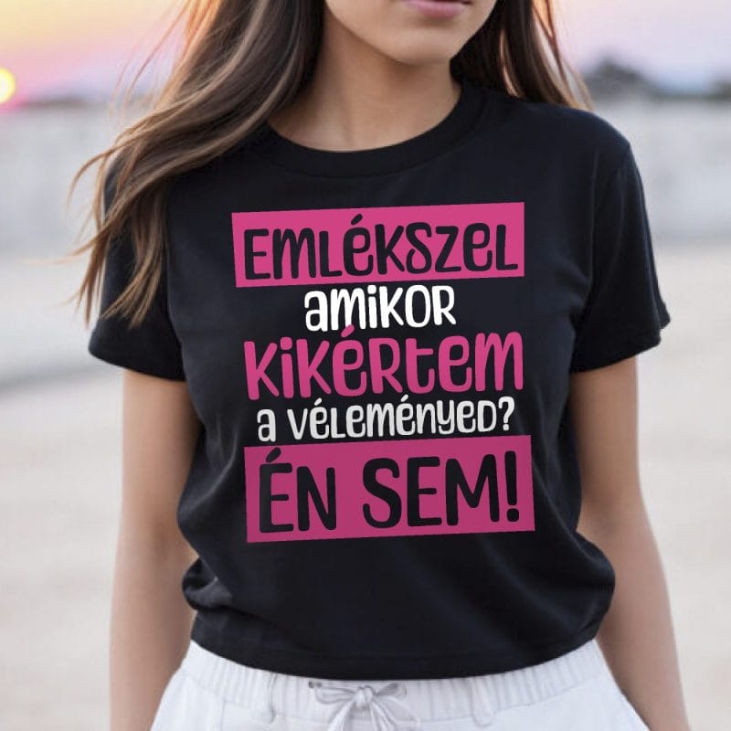 Emlékszel amikor kikértem a véleményed csajos póló