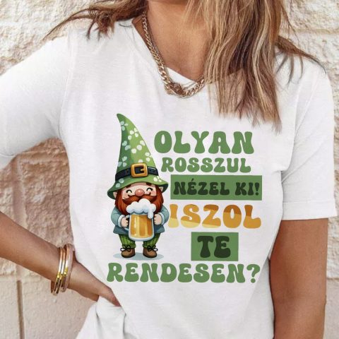 Iszol te rendesen zöld manós póló