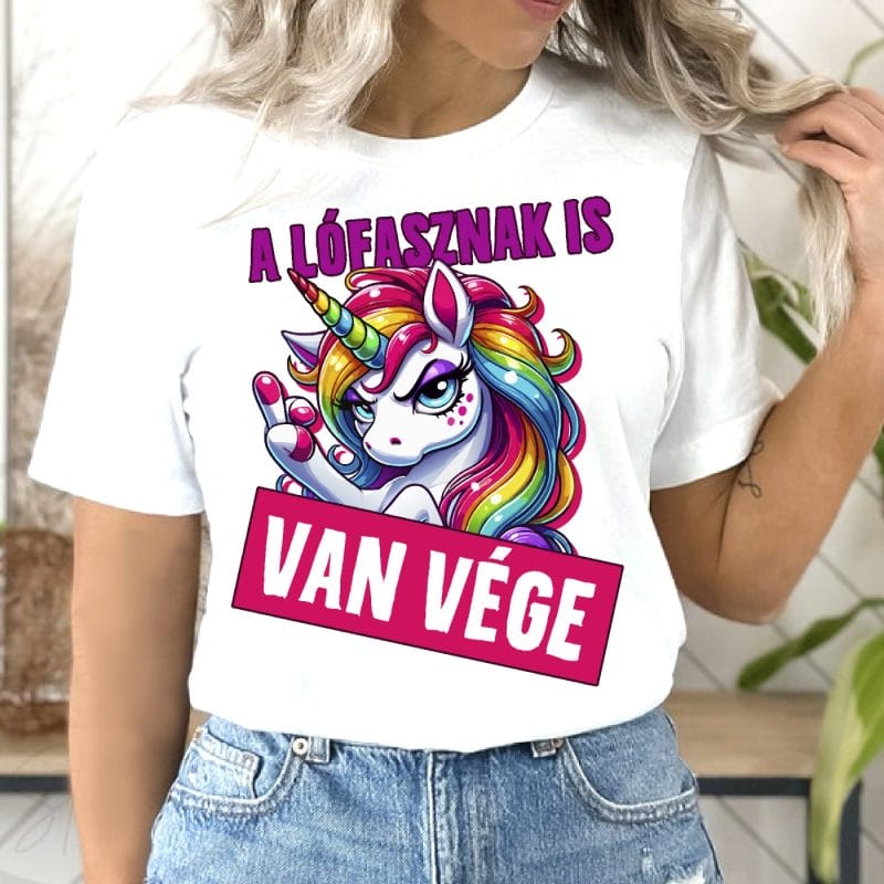 A lóf@sznak is van vége unikornisos póló