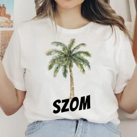 Fa-szom póló pálmafával