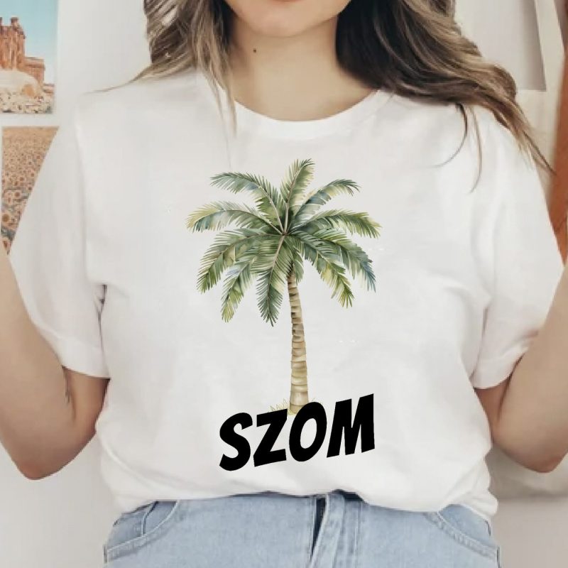 Fa-szom póló pálmafával