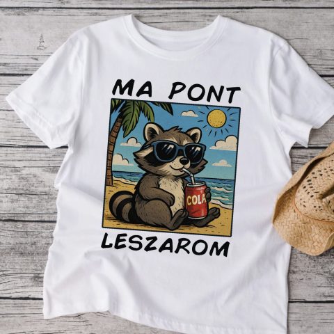 Ma pont leszarom mosómedvés póló