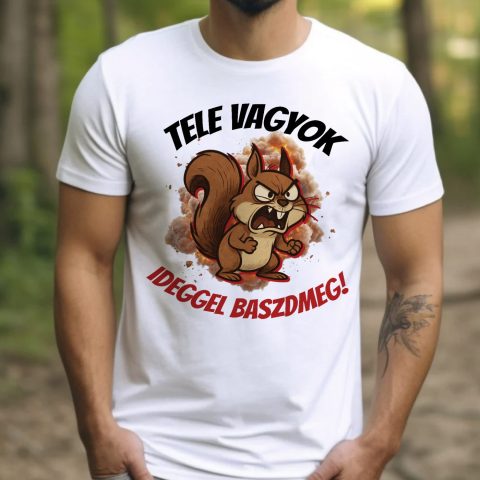 Tele vagyok ideggel mókusos póló