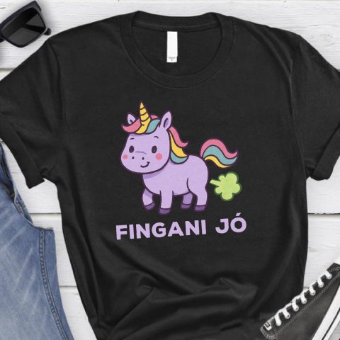 Fingani jó lila unikornisos póló