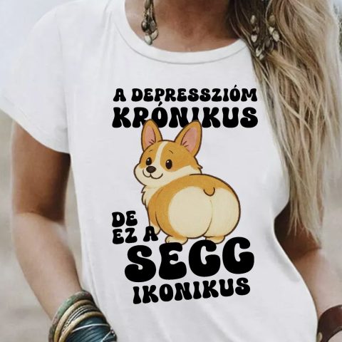 A depresszióm krónikus corgis póló