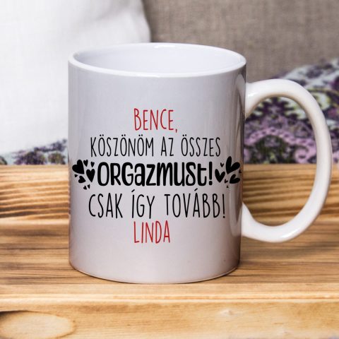 Csak így tovább bögre névvel