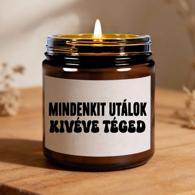 Mindenkit utálok kivéve téged gyertya