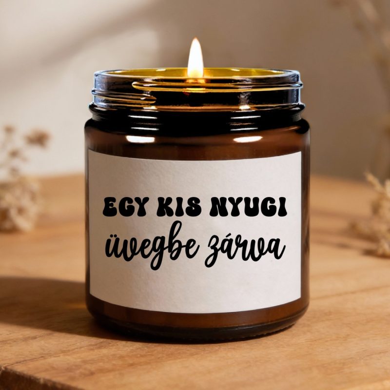 Egy kis nyugi üvegbe zárva gyertya