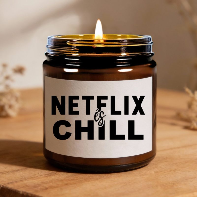 Netflix és chill gyertya