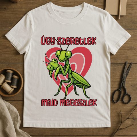 Úgy szeretlek majd megeszlek sáskás póló vagy pulcsi