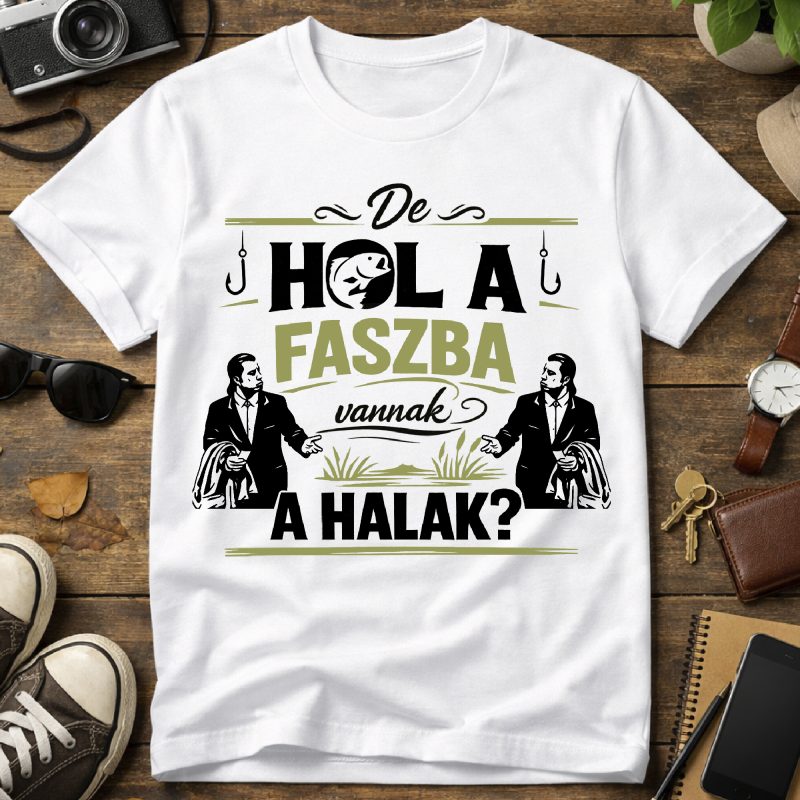 De hol a f*szba vannak a halak póló vagy pulcsi