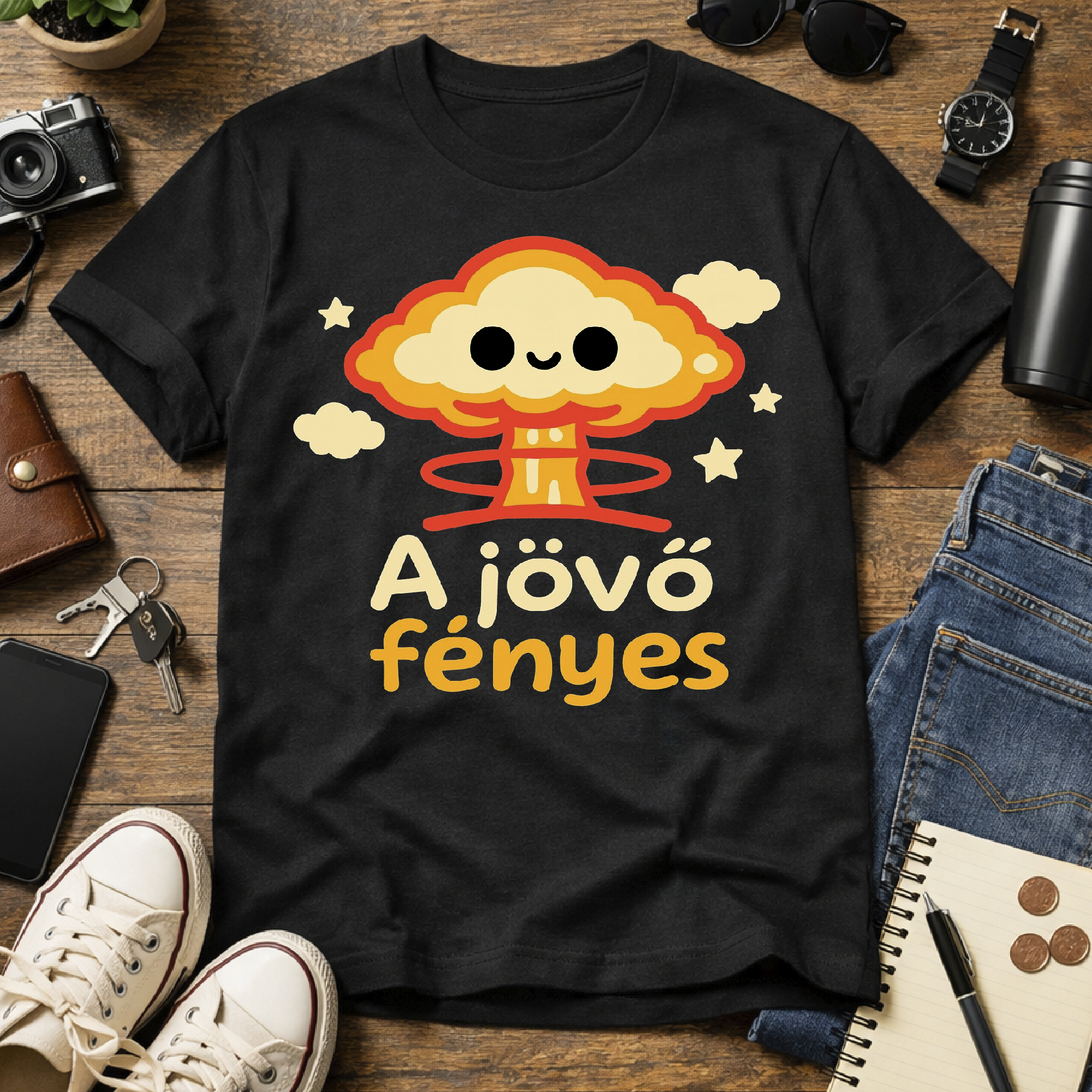 A jövő fényes póló vagy pulcsi