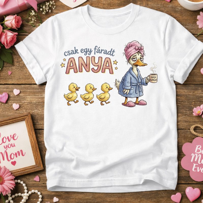 Csak egy fáradt anya kacsás póló vagy pulcsi