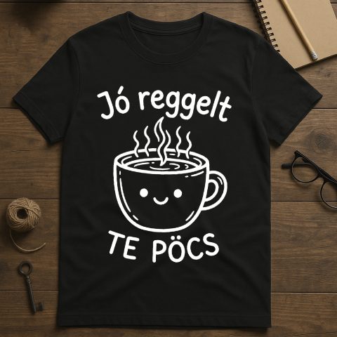 Jó reggelt te pöcs gőzölgő kávés póló vagy pulcsi
