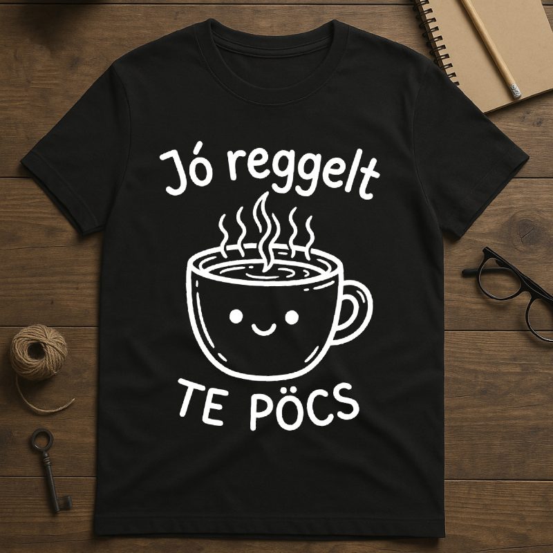 Jó reggelt te pöcs gőzölgő kávés póló vagy pulcsi