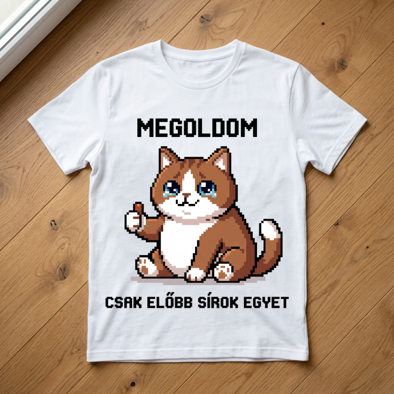 Megoldom csak előbb sírok egyet póló