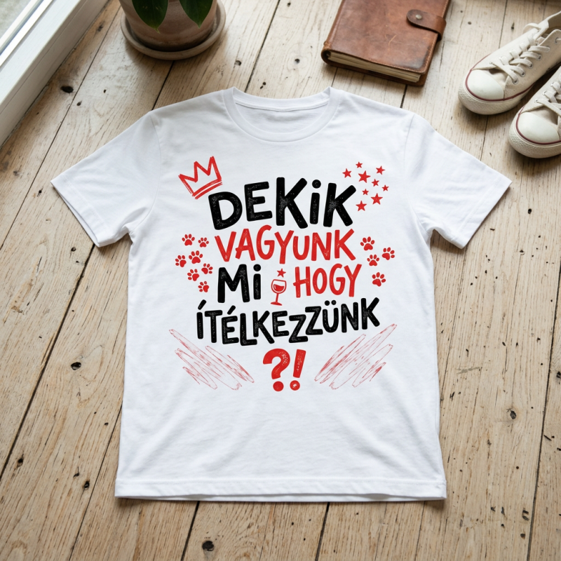 De kik vagyunk mi,hogy ítélkezzünk!? póló