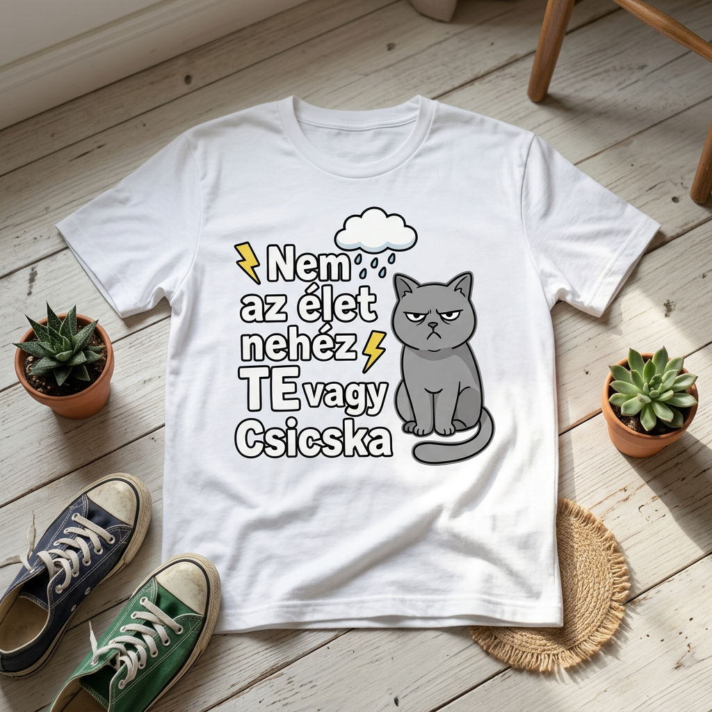Nem az élet nehéz te vagy csicska póló