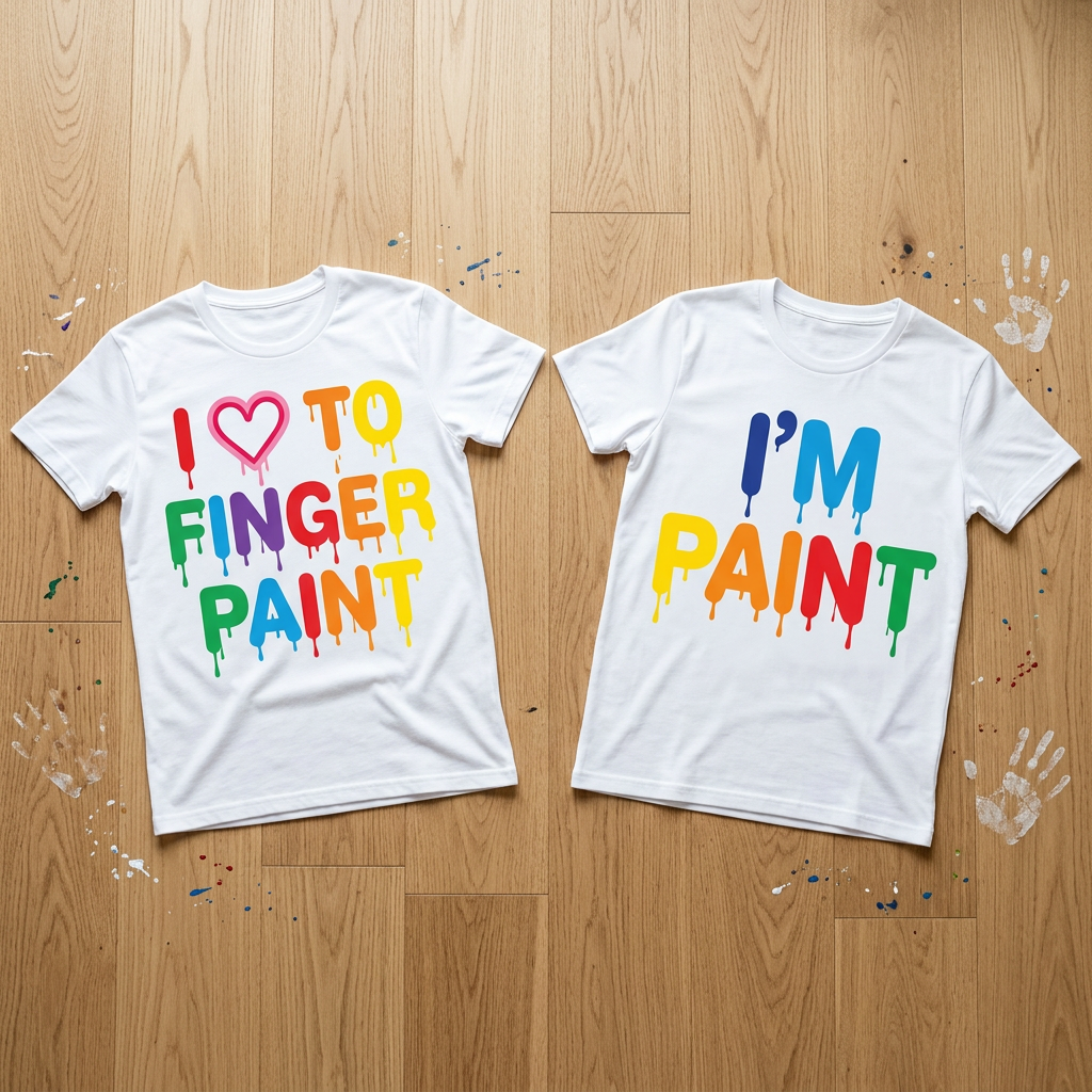 I love to finger paint, I'm paint páros póló