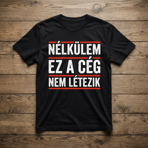 Nélkülem ez a cég nem létezik póló