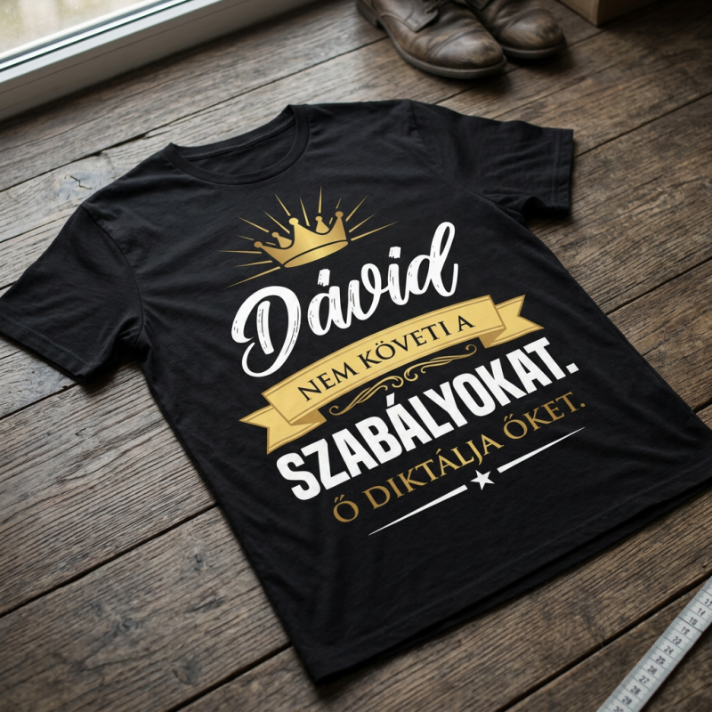 Nem követi a szabályokat, ő diktálja póló névvel