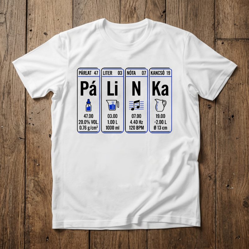 Pálinka összetevői póló