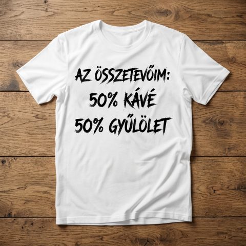 Az összetevőim, kávé és gyűlölet póló