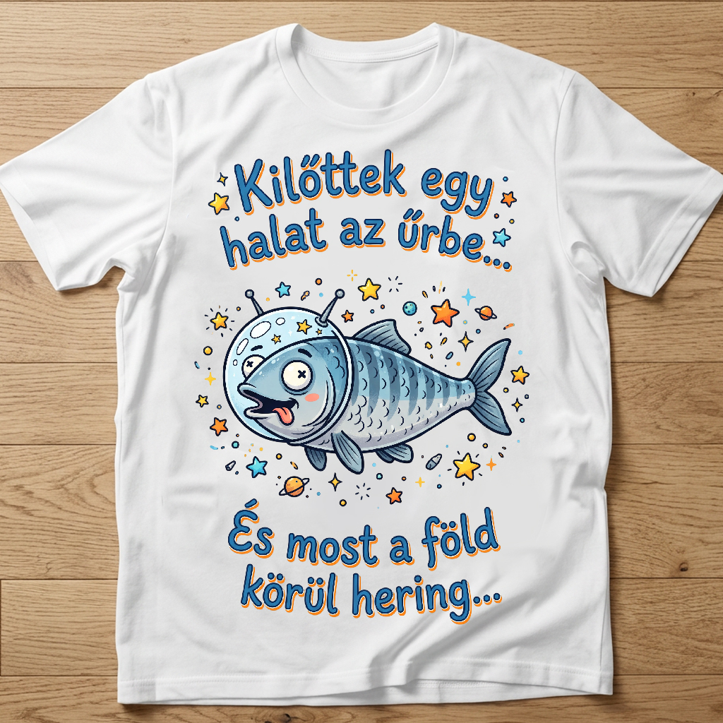 Kilőttek egy halat az űrbe póló