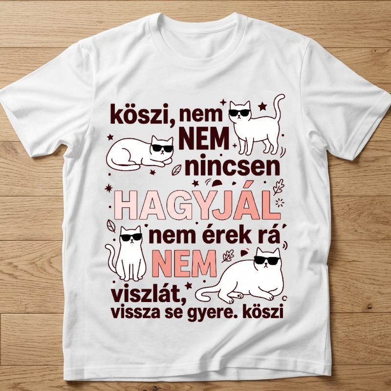 Köszi nem, nincsen póló, cicákkal