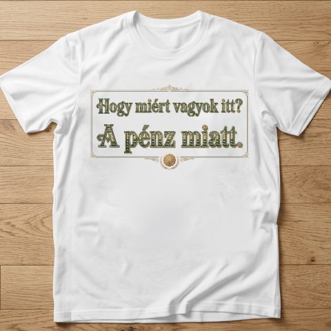 Hogy miért vagyok itt? A pénz miatt póló