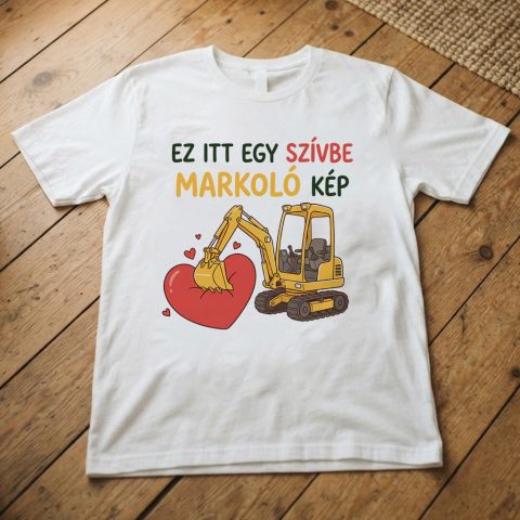 Ez itt egy szívbe markoló kép póló