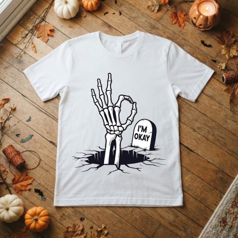 I'm okay halloweeni póló