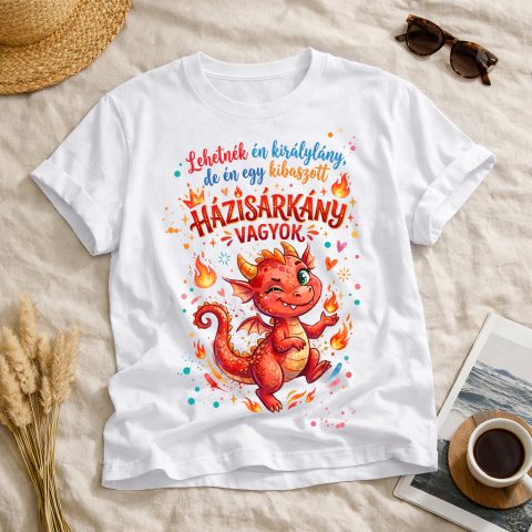 Lehetnék én királylány, de én egy kibaszott házisárkány vagyok póló