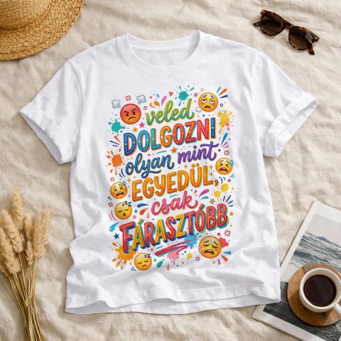 Veled dolgozni olyan mint egyedül csak fárasztóbb póló