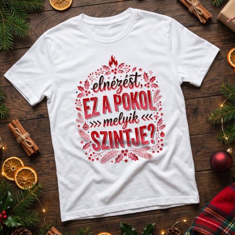 Elnézést ez a pokol melyik szintje karácsonyi póló