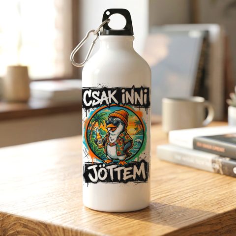Csak inni jöttem kulacs laza pingvinnel